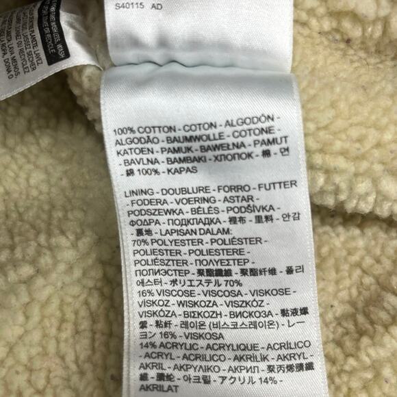 Levi Strauss Mens Retro Blue Denim Sherpa Lined Trucker Jacket Small Button Up - Picture 6 of 12